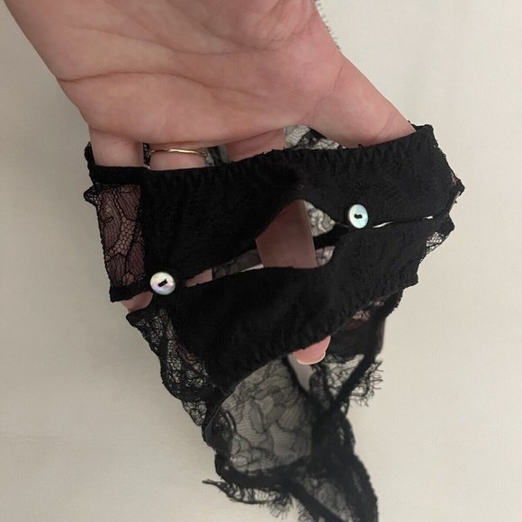 NWT Agent Provocateur ANNOUSHKA Ouvert Brief L/4 Black Orig $270 VERY RARE! - Picture 4 of 8